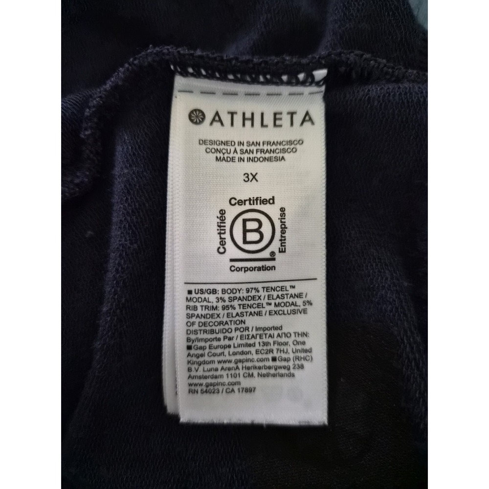 Athleta Pranayama Restore Rib Wrap 3X Dark Navy Blue Tencel Modal Cardigan Soft - Picture 9 of 10